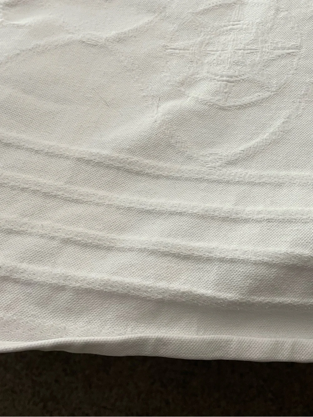 Vintage Ralph King Lauren White Nautical 80s- 90s Cotton Matelasse’ Coverlet